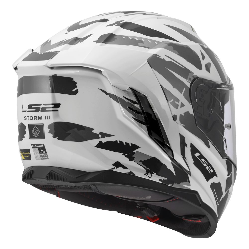 LS2 FF818 STORM III KAOS WHITE GREY-1