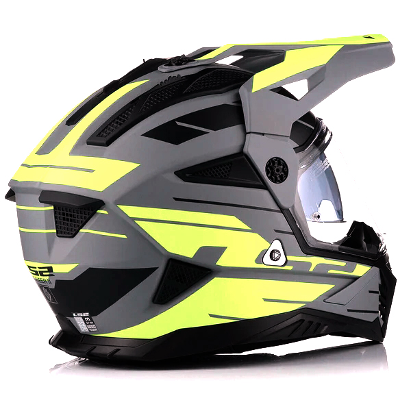 LS2 MX702 PIONEER II NAMIB Matt Grey H V Yellow-4