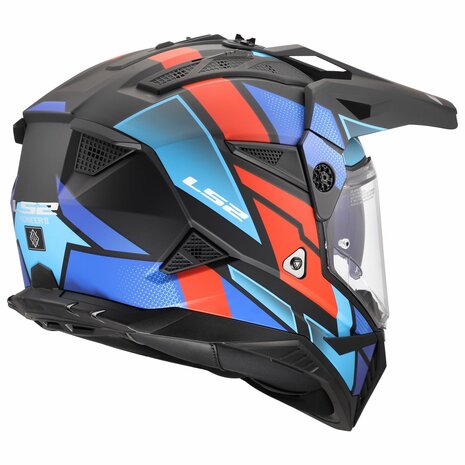 LS2 MX702 PIONEER II BLOCK BLACK RED BLUE-1
