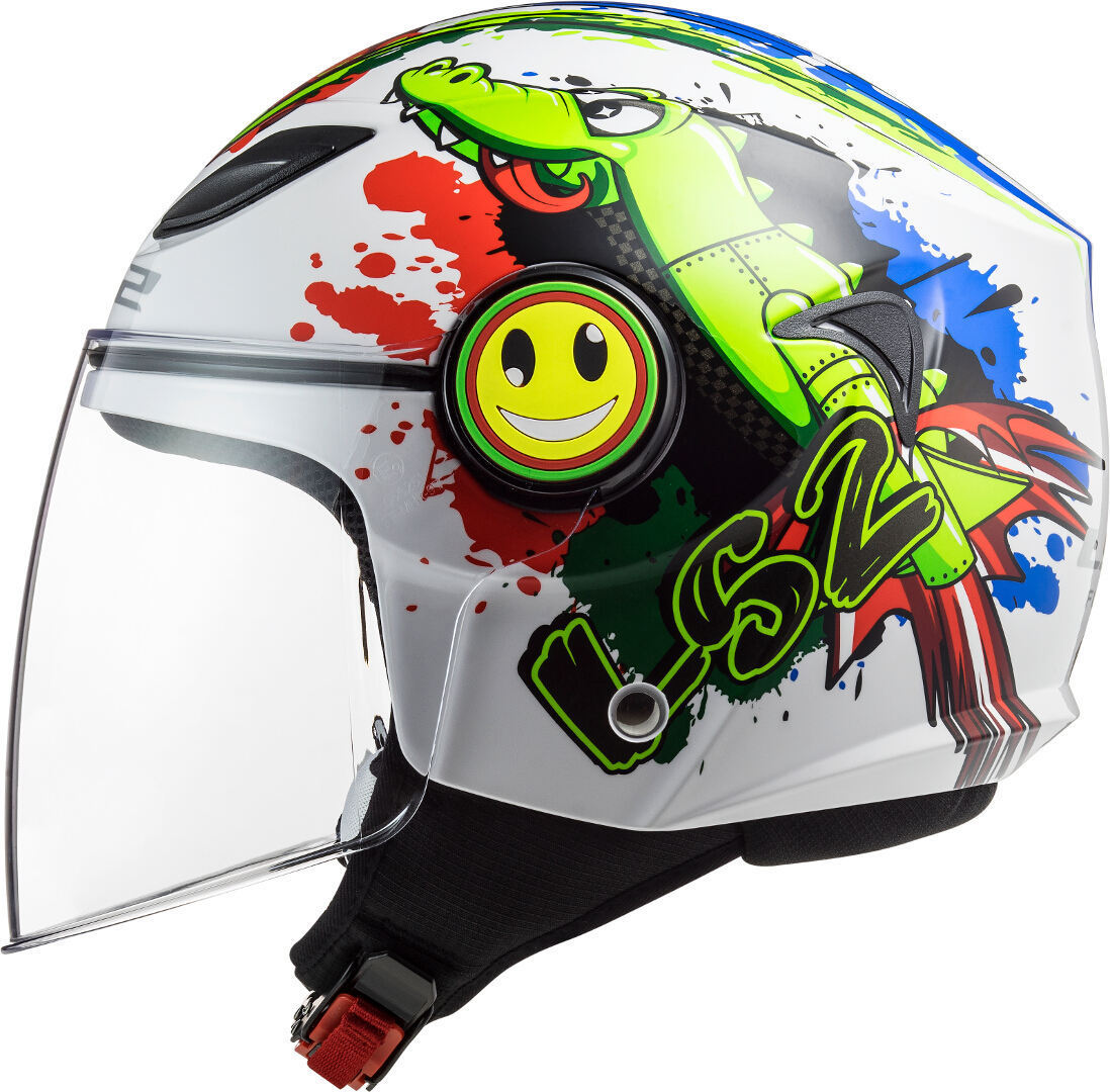 LS2 OF602 FUNNY CROCO gloss white-2