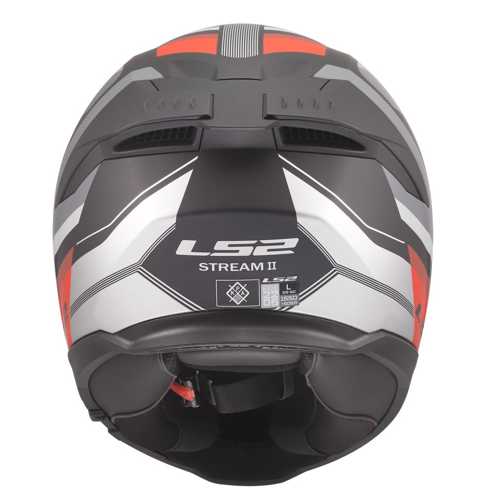 LS2 FF808 STREAM II  VINTAGE MATT BLACK GREY RED-9